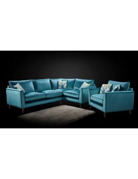 Pasha Botanical Velvet RHF Small Corner Group