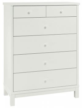 BENTLEY DESIGNS ATLANTA WHITE 4+2 DRAWER CHEST