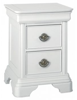 Chantilly White 2 Drawer Nightstand