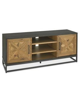 Indus Rustic Oak & Peppercorn Entertainment Unit