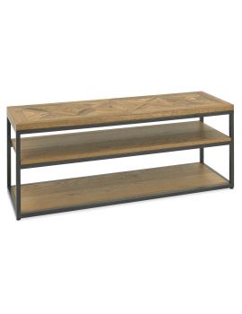 Indus Rustic Oak Open Entertainment Unit