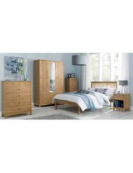 BENTLEY DESIGNS ATLANTA OAK 135CM HIGH FOOTEND BEDSTEAD Lifestyle