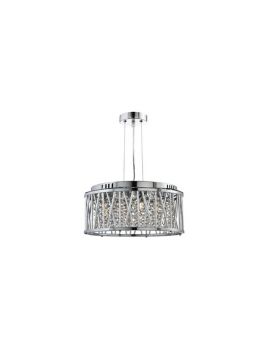 S6 4 Light Crystal Ceiling Pendant Polished Chrome