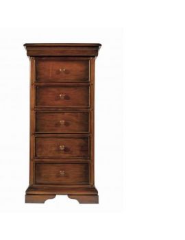 Normandie Mahogany Narrow 6 Drawer Chest Of Drawers