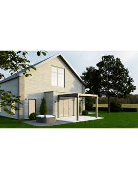 Saturn 3m x 3m Square Aluminium Pergola Extra Height Beams