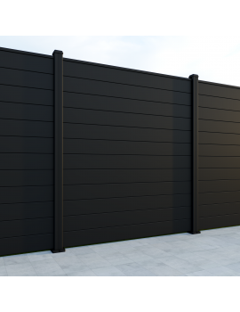 Slatted Aluminium Fence Panel With Aluminium Fence Post