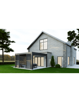 Saturn 3m x 3m Square Aluminium Pergola Extra Height Beams