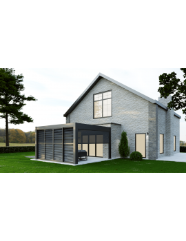 Saturn 3m x 3m Square Aluminium Pergola Extra Height Beams