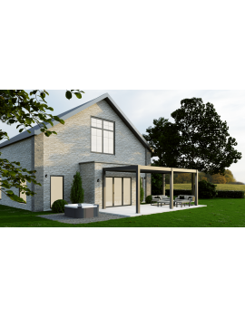 Saturn 6m x 3m Square Aluminium Pergola Extra Height Beams