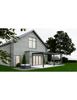 Saturn 6m x 3m Square Aluminium Pergola Extra Height Beams