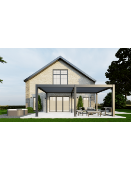 Saturn 8m x 3m Square Aluminium Pergola Extra Height Beams