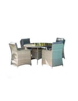 Tenby 4 Seater Dining Set With Parasol
