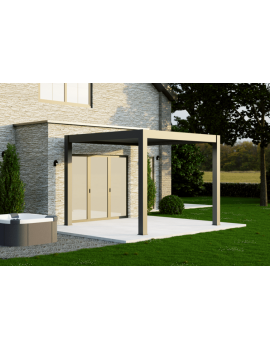Saturn 3m x 3m Square Aluminium Pergola Extra Height Beams