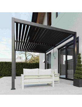 SkyLUX Pergola 3m x 3m Square Pergola With LED Lighting