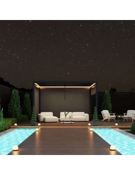 SkyLUX Pergola 4m x 3m Rectangluar Pergola With LED Lighting
